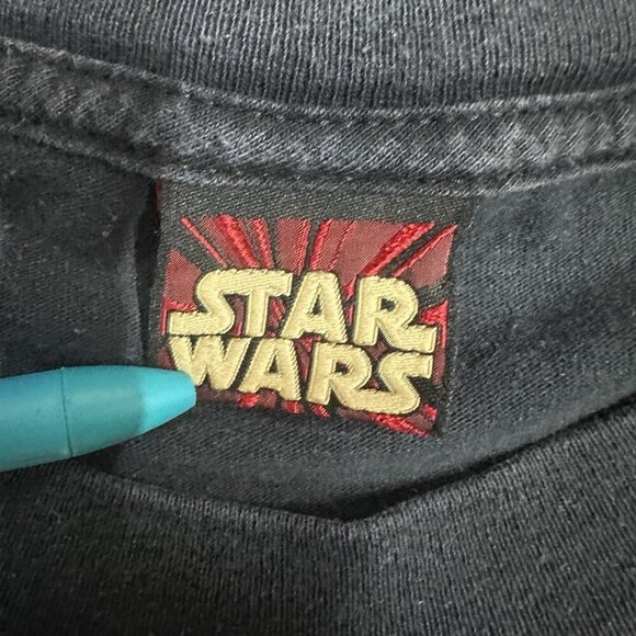 Vintage Star Wars T Shirt Yoda Fear Is The Path To The Dark Side Size L Black - Picture 5 of 7